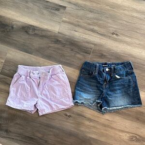 Girls Denim and Pink Shorts Set, size 8